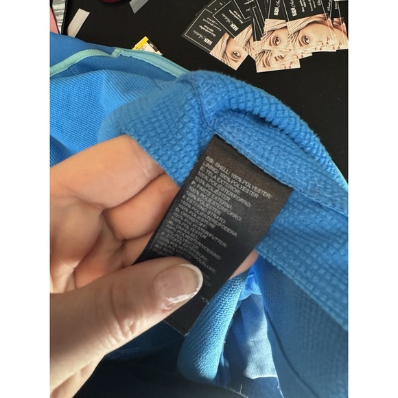 The North Face Blue Fleece Lined Jacket Full Zip M Gorpcore Winter Zip Up Pocket - Picture 4 of 14